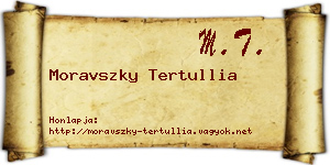 Moravszky Tertullia névjegykártya