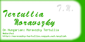 tertullia moravszky business card